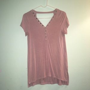 Pink American Eagle Snap Front Shirt